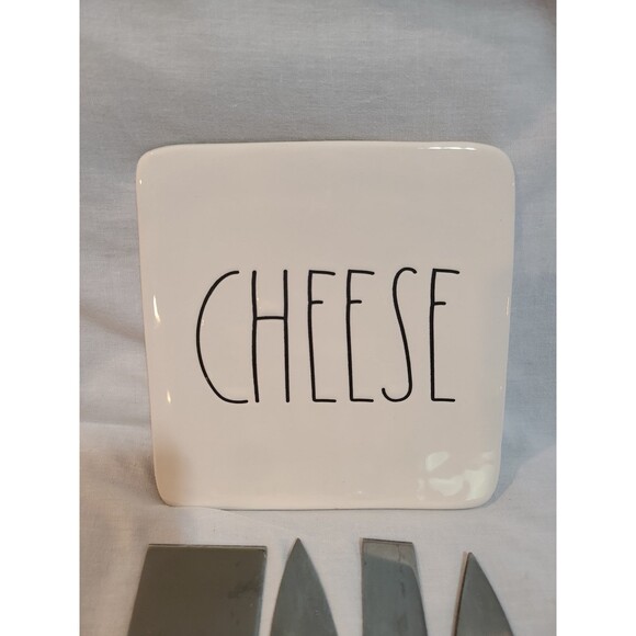 Rae Dunn Cheese Plate and Knife Set - Picture 2 of 6